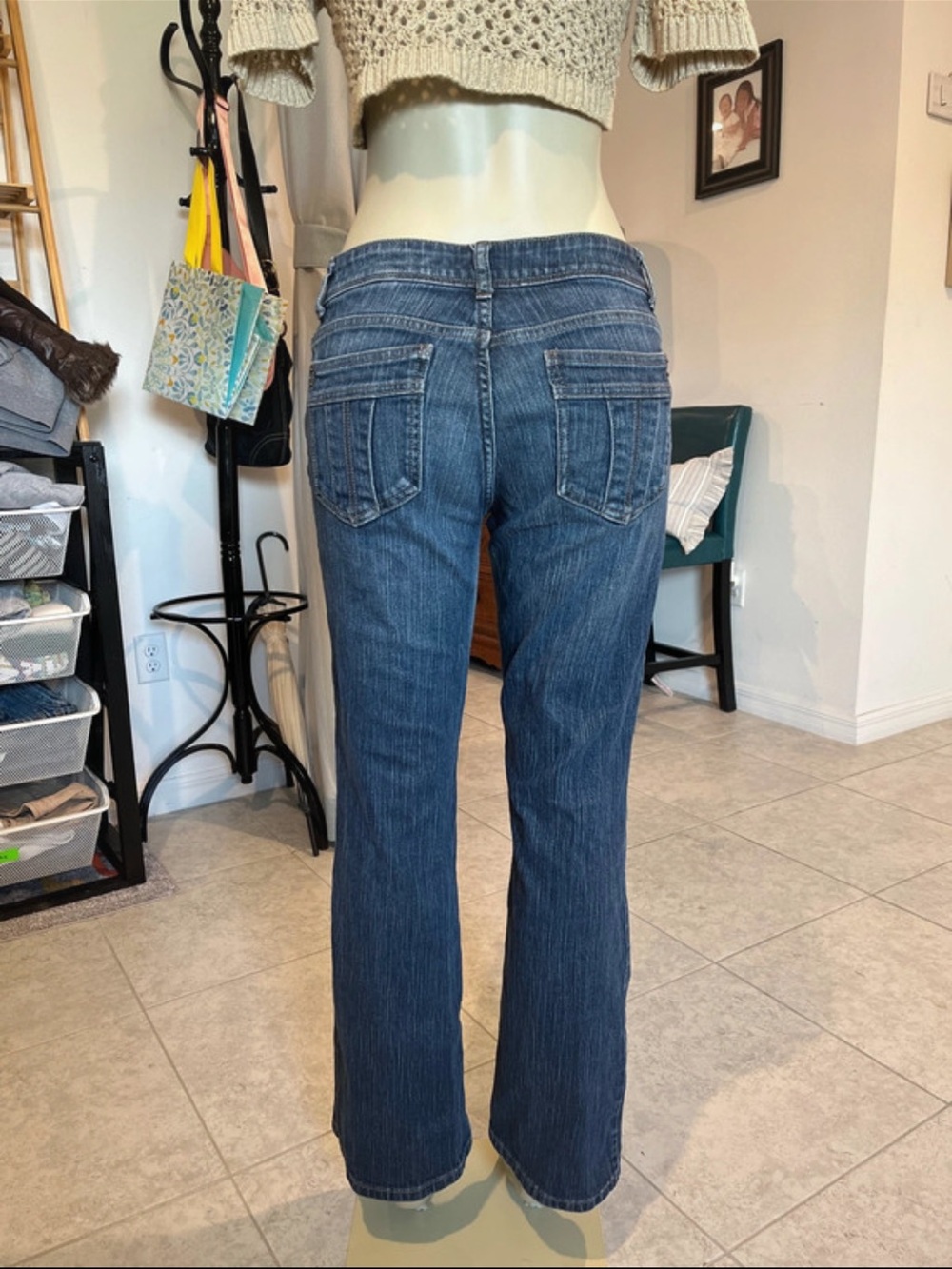 DKNY Women's Mid-Blue Bootcut Jeans